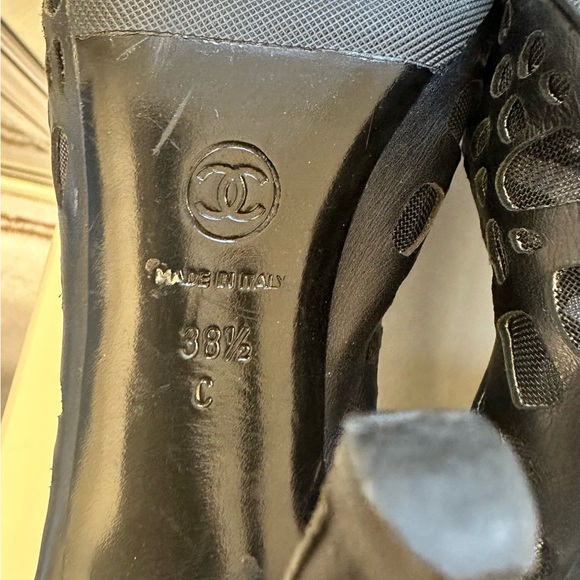 Authentic Chanel Open Toe Shoe Boots - Picture 10 of 10